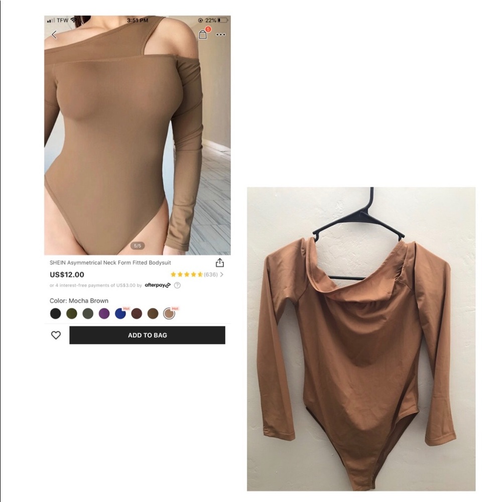 Neck form fitted bodysuit